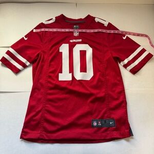 Red 49ers Jersey with Number 10